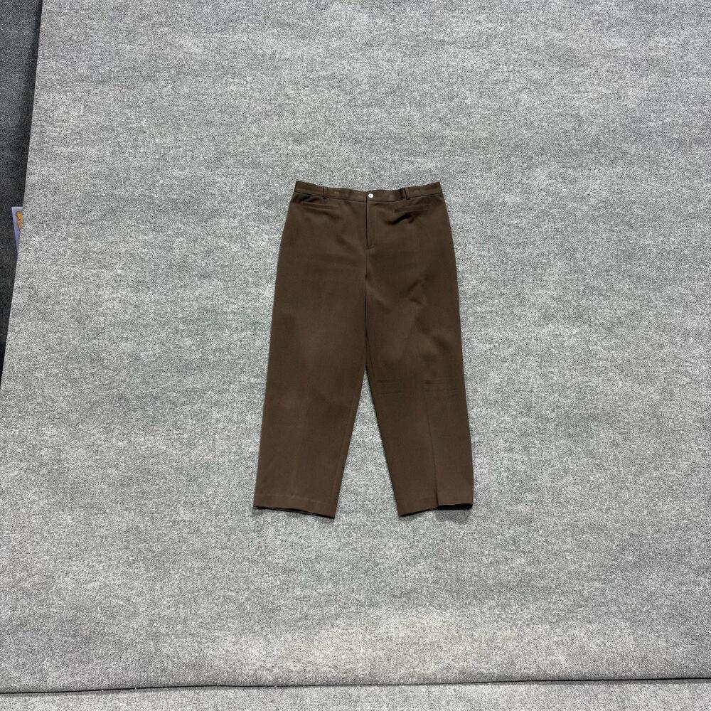 Rafaella Pants Womens 16 Brown Twill Stretch Dress Trousers Office Hong Kong